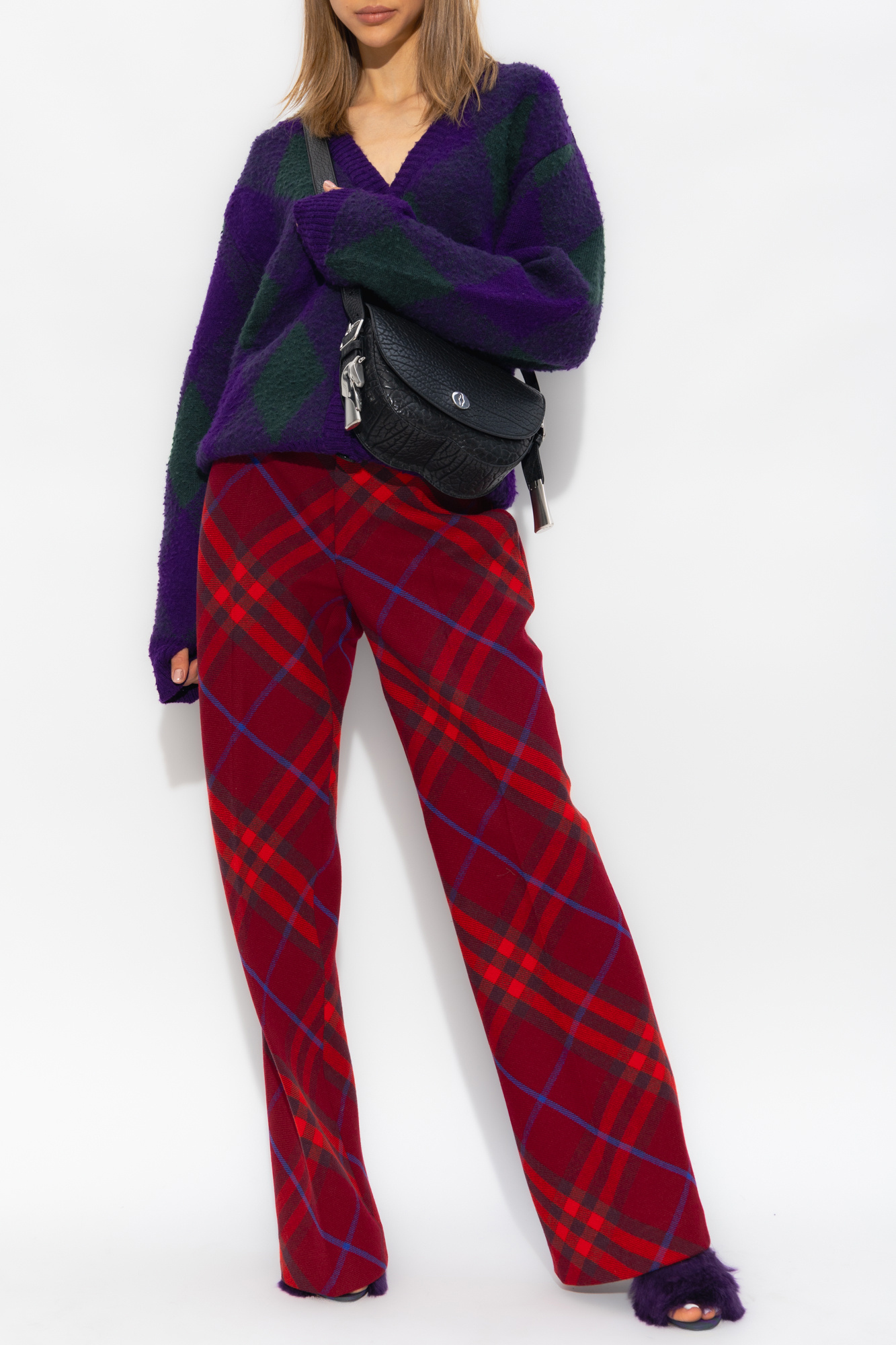 Burberry pants clearance red